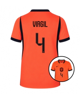 Billige Fotballdrakt Nederland Virgil van Dijk #4 Replika Hjemmedrakt Dame VM 2026 Kortermet Billige Fotballdrakt Nederland Virgil van Dijk #4 Replika Hjemmedrakt Dame VM 2026 Kortermet